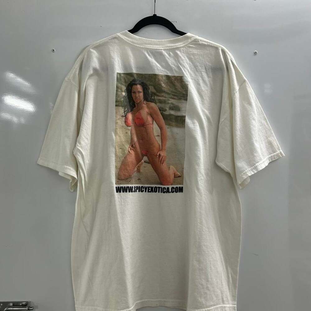 Vintage Y2K Pure Gold Clubs Spicy Exotica Photo Promo Tee XL Cream